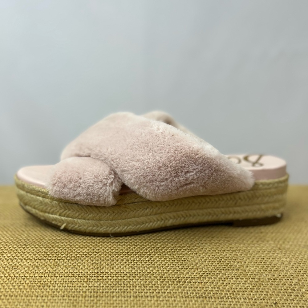 Sam Edelman Faux Fur Platform Sandals | Size 9